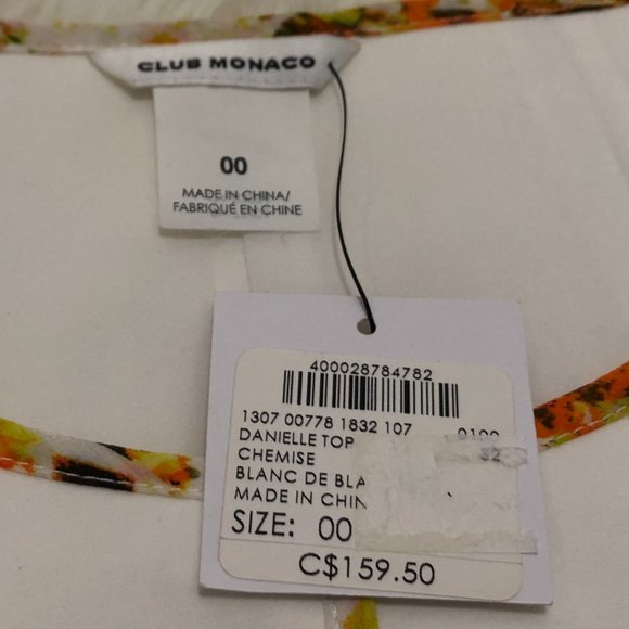 ✨HOST PICK✨ *BRAND NEW* Club Monaco (Danielle) Peplum Top - Size 00 - Picture 6 of 6
